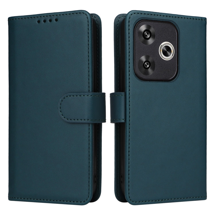 Pour Xiaomi POCO F6 BETOPNICE BN-005 Étui de Téléphone 2 en 1 Détachable en Faux Cuir Véritable (Bleu)