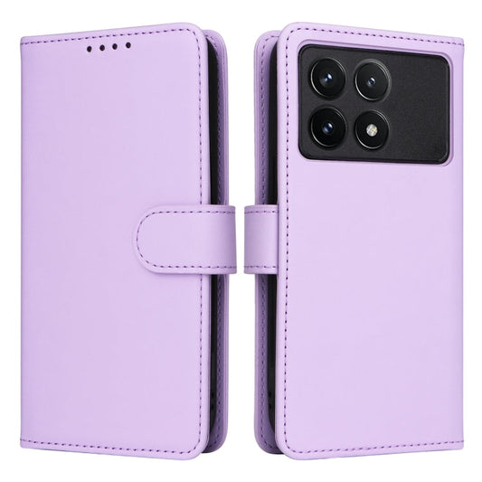 For Xiaomi POCO F6 Pro BETOPNICE BN-005 2 in 1 Detachable Imitate Genuine Leather Phone Case(Light Purple)