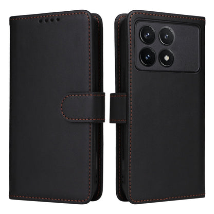 For Xiaomi POCO F6 Pro BETOPNICE BN-005 2 in 1 Detachable Imitate Genuine Leather Phone Case(Black)