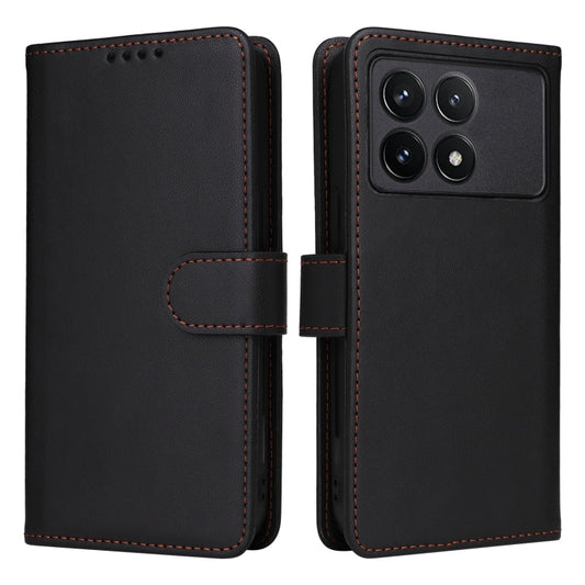 For Xiaomi POCO F6 Pro BETOPNICE BN-005 2 in 1 Detachable Imitate Genuine Leather Phone Case(Black)