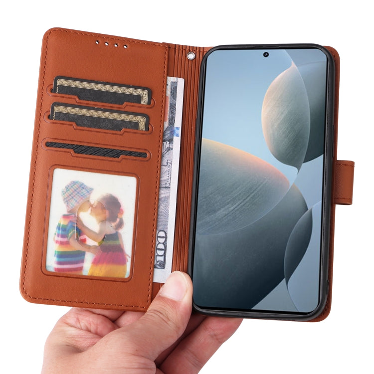 For Xiaomi POCO F6 Pro BETOPNICE BN-005 2 in 1 Detachable Imitate Genuine Leather Phone Case(Brown)