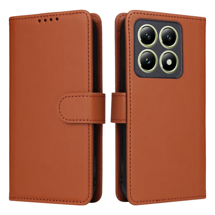 For Xiaomi 14T BETOPNICE BN-005 2 in 1 Detachable Imitate Genuine Leather Phone Case(Brown)