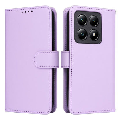Pour Xiaomi 14T Pro BETOPNICE BN-005 Étui de téléphone détachable 2 en 1 en cuir véritable imité (Violet Clair)