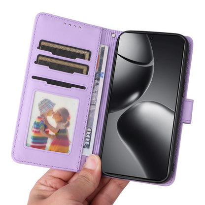 Pour Xiaomi 14T Pro BETOPNICE BN-005 Étui de téléphone détachable 2 en 1 en cuir véritable imité (Violet Clair)