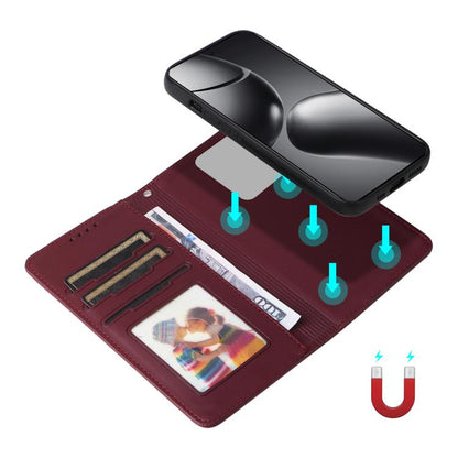 For Xiaomi 14T Pro BETOPNICE BN-005 2 in 1 Detachable Imitate Genuine Leather Phone Case(Wine Red)