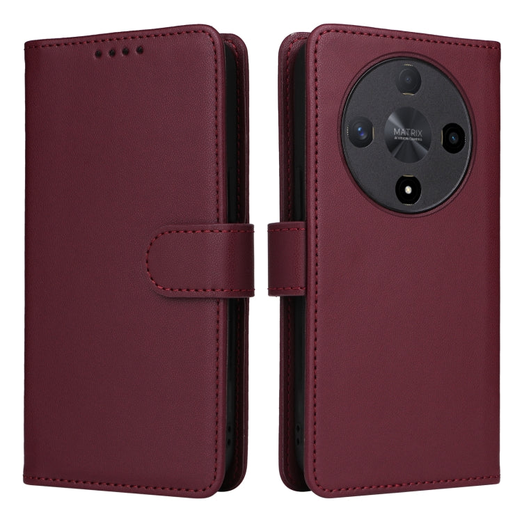 For Honor X9b BETOPNICE BN-005 2 in 1 Detachable Imitate Genuine Leather Phone Case(Wine Red)