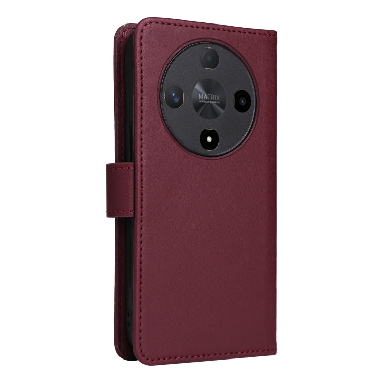 For Honor X9b BETOPNICE BN-005 2 in 1 Detachable Imitate Genuine Leather Phone Case(Wine Red)