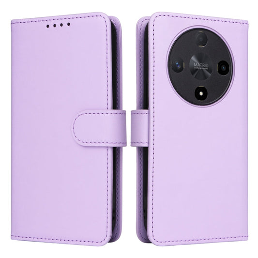 Pour Honor Magic6 Lite 5G BETOPNICE BN-005 Étui de téléphone détachable 2 en 1 en simili cuir véritable (violet clair)