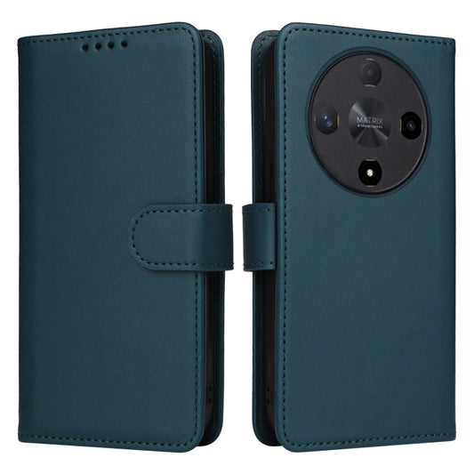 Pour Honor Magic6 Lite 5G BETOPNICE BN-005 Coque de téléphone détachable 2 en 1 en similicuir véritable (Bleu)