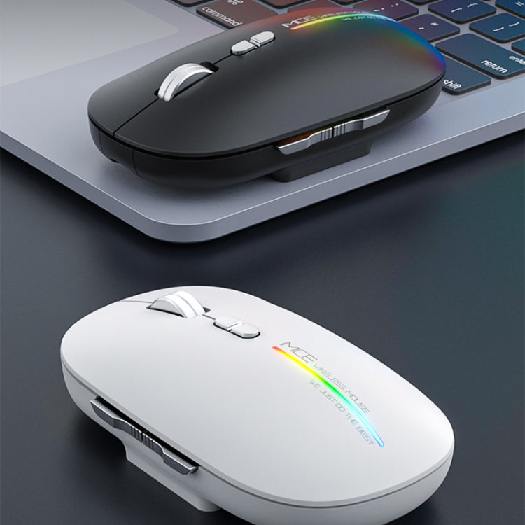 iMICE G901 Bluetooth Dual Mode 7-Button Silent Wireless Gaming Mouse(White)