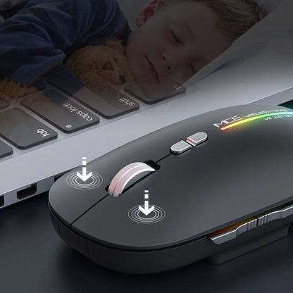 iMICE G901 Bluetooth Dual Mode 7-Button Silent Wireless Gaming Mouse(White)