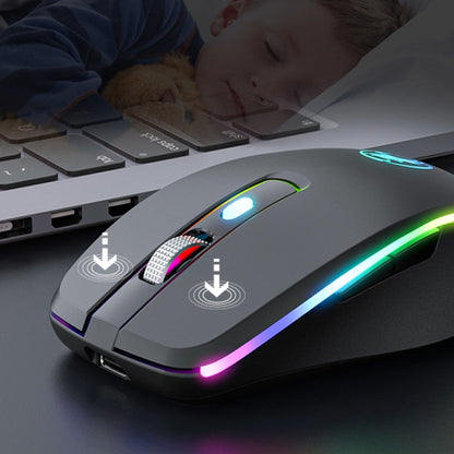 Souris Gamer sans fil silencieuse iMICE G903 Bluetooth double mode 6 touches (noir)