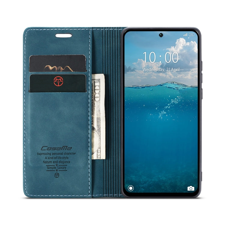 Pour Redmi 13 Étui multifonctionnel en cuir à rabat horizontal CaseMe 013 (Bleu)