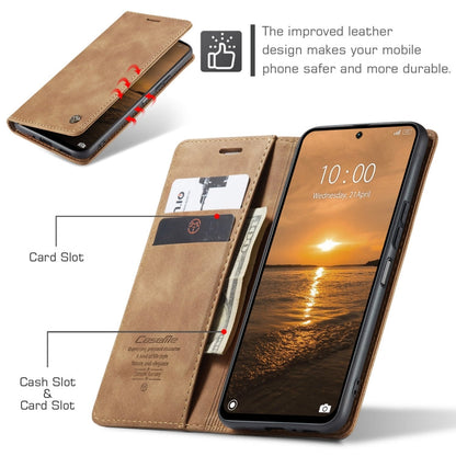 For Redmi 13 CaseMe 013 Multifunctional Horizontal Flip Leather Phone Case(Brown)