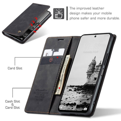 For Redmi 13 CaseMe 013 Multifunctional Horizontal Flip Leather Phone Case(Black)