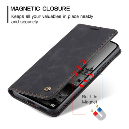 For Redmi 13 CaseMe 013 Multifunctional Horizontal Flip Leather Phone Case(Black)