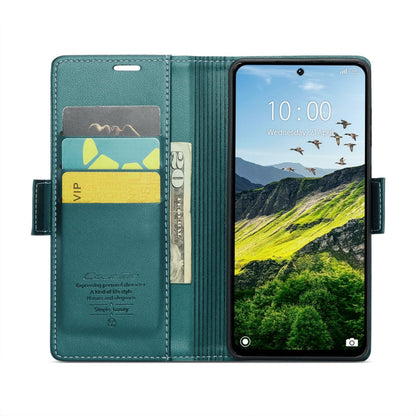 Pour Redmi 13 Étui pour téléphone en cuir CaseMe 023 avec boucle papillon, texture litchi et protection RFID (Bleu nacré)