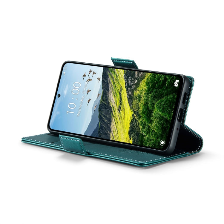 Pour Redmi 13 Étui pour téléphone en cuir CaseMe 023 avec boucle papillon, texture litchi et protection RFID (Bleu nacré)