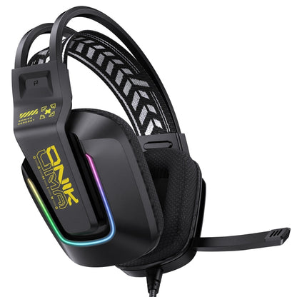 ONIKUMA X13 RGB Colorful Lighting Wired Gaming Headset with Microphone, Length:2.2m(Black)