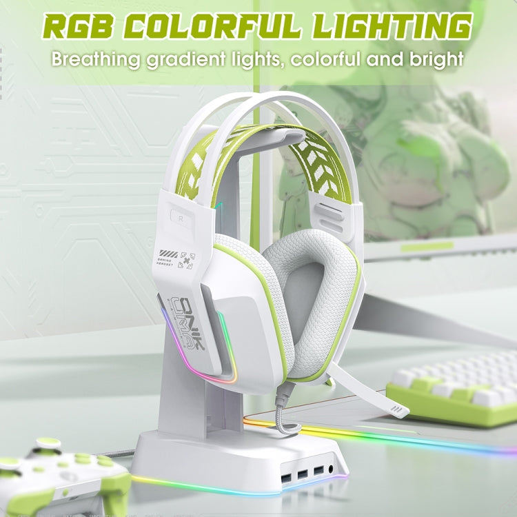 ONIKUMA X13 RGB Colorful Lighting Wired Gaming Headset with Microphone, Length:2.2m(White)