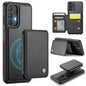 For Samsung Galaxy A13 4G JEEHOOD J05 Business Magnetic Style RFID Leather Phone Case(Black)