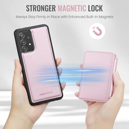 For Samsung Galaxy A52s 5G JEEHOOD J05 Business Magnetic Style RFID Leather Phone Case(Pink)