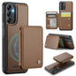 For Samsung Galaxy A14 4G / 5G JEEHOOD J05 Business Magnetic Style RFID Leather Phone Case(Brown)