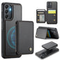 For Samsung Galaxy A24 4G JEEHOOD J05 Business Magnetic Style RFID Leather Phone Case(Black)