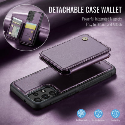 Pour Samsung Galaxy A33 5G Étui de téléphone en cuir de style professionnel magnétique RFID JEEHOOD J05 (violet)