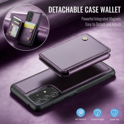 Pour Samsung Galaxy A53 5G JEEHOOD J05 Étui de Téléphone en Cuir Style Magnétique RFID (Violet)