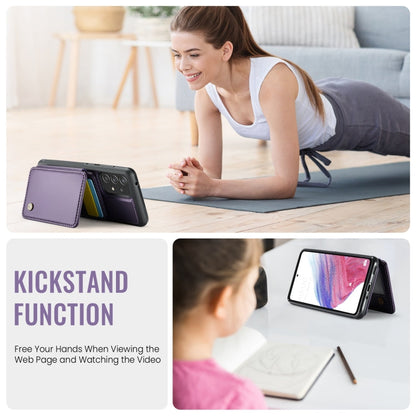 Pour Samsung Galaxy A53 5G JEEHOOD J05 Étui de Téléphone en Cuir Style Magnétique RFID (Violet)