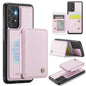 For Samsung Galaxy A53 5G JEEHOOD J05 Business Magnetic Style RFID Leather Phone Case(Pink)