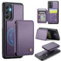 For Samsung Galaxy A34 5G JEEHOOD J05 Business Magnetic Style RFID Leather Phone Case(Purple)
