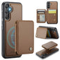 For Samsung Galaxy A35 5G JEEHOOD J05 Business Magnetic Style RFID Leather Phone Case(Brown)