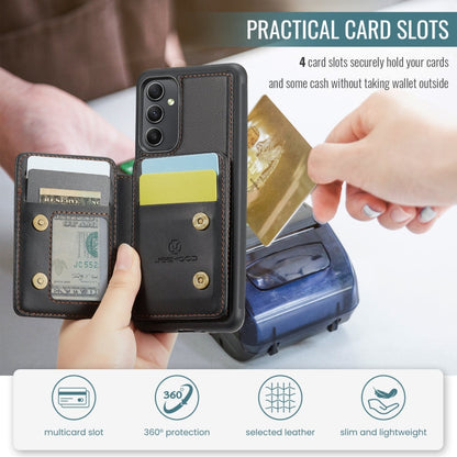For Samsung Galaxy A54 5G JEEHOOD J05 Business Magnetic Style RFID Leather Phone Case(Black)