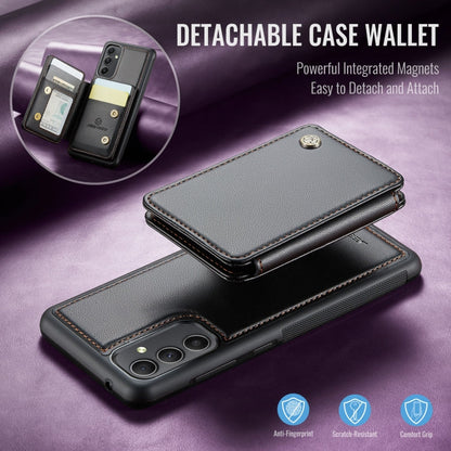 For Samsung Galaxy A54 5G JEEHOOD J05 Business Magnetic Style RFID Leather Phone Case(Black)