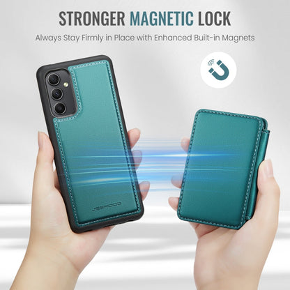 For Samsung Galaxy A54 5G JEEHOOD J05 Business Magnetic Style RFID Leather Phone Case(Blue Green)