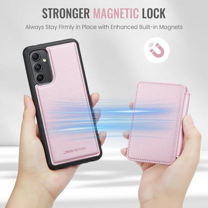 For Samsung Galaxy A54 5G JEEHOOD J05 Business Magnetic Style RFID Leather Phone Case(Pink)