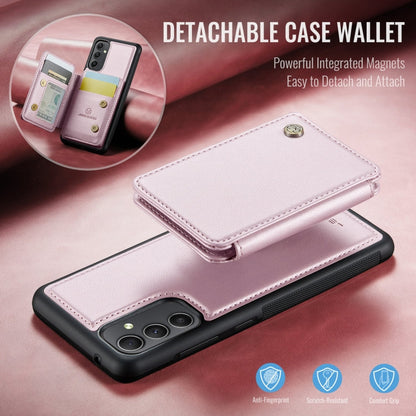 For Samsung Galaxy A54 5G JEEHOOD J05 Business Magnetic Style RFID Leather Phone Case(Pink)
