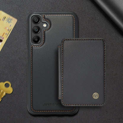 For Samsung Galaxy A16 5G JEEHOOD J05 Business Magnetic Style RFID Leather Phone Case(Black)