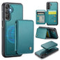 For Samsung Galaxy A16 5G JEEHOOD J05 Business Magnetic Style RFID Leather Phone Case(Blue Green)