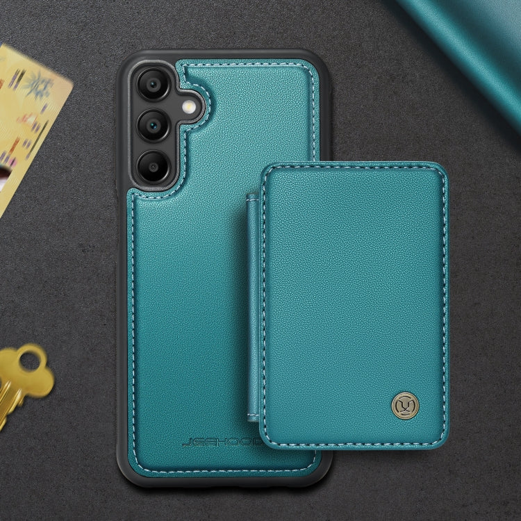 For Samsung Galaxy A16 5G JEEHOOD J05 Business Magnetic Style RFID Leather Phone Case(Blue Green)