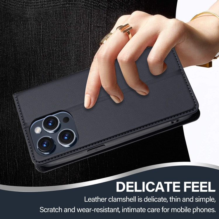Pour iPhone 14 Pro Max LC.IMEEKE L1 Series Coque de téléphone en PU givré à texture fine (Noir)