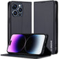 Pour iPhone 14 Pro Max LC.IMEEKE L1 Series Coque de téléphone en PU givré à texture fine (Noir)