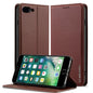 Pour iPhone 7 Plus / 8 Plus Coque de téléphone en PU texturé givré LC.IMEEKE série L1 (Marron)