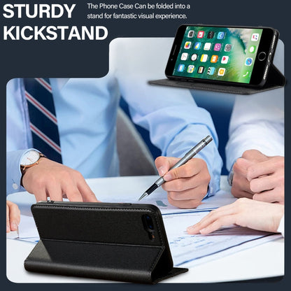 For iPhone 7 / 8 / SE 2020 LC.IMEEKE L1 Series Frosted Fine Texture PU Phone Case(Black)