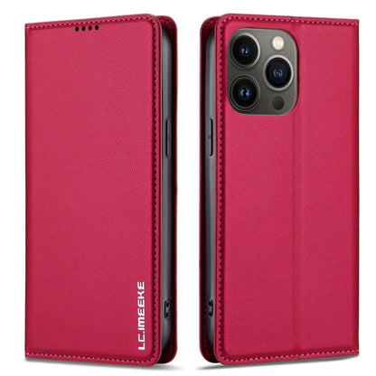 For iPhone 11 Pro LC.IMEEKE L1 Series Frosted Fine Texture PU Phone Case(Red)