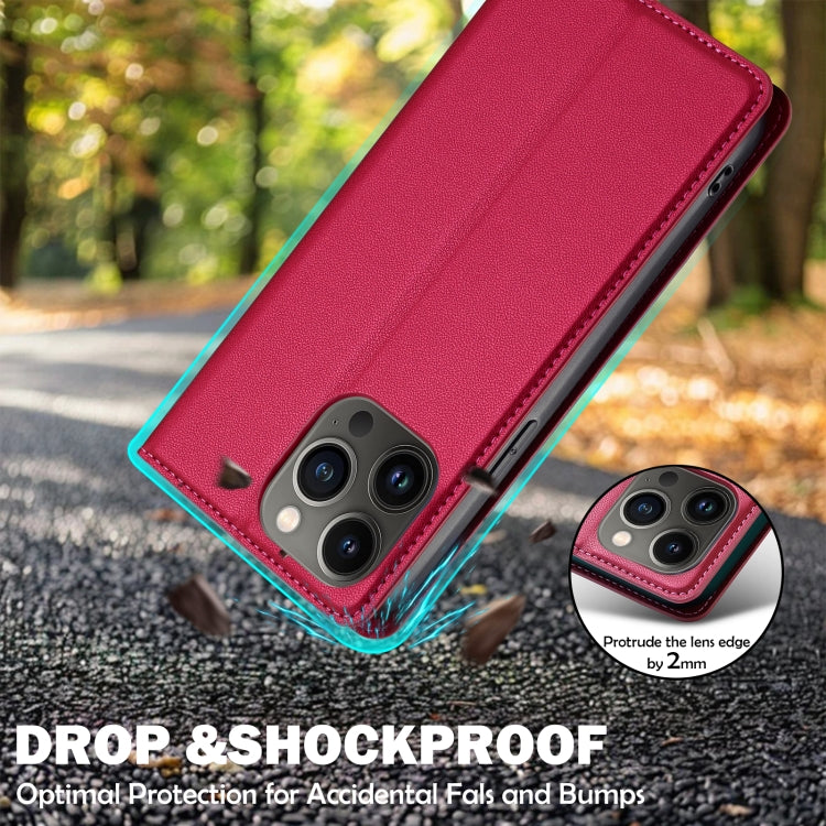 For iPhone 11 Pro LC.IMEEKE L1 Series Frosted Fine Texture PU Phone Case(Red)