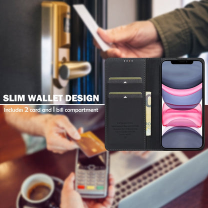 For iPhone 12 mini / 13 mini LC.IMEEKE L1 Series Frosted Fine Texture PU Phone Case(Black)
