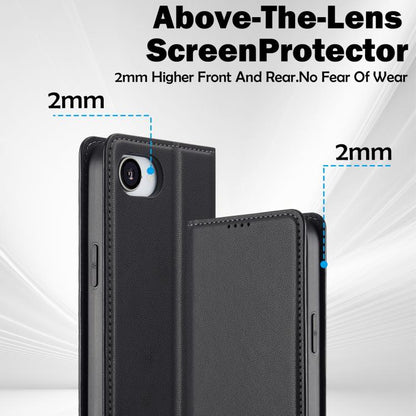 For iPhone 16e / 17e LC.IMEEKE L1 Series Frosted Fine Texture PU Phone Case(Black)